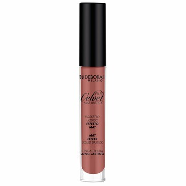 Помада для губ матовая жидкая Fluid velvet mat lipstick, тон 24 насыщенный нюд, 4,5 г Deborah Milano