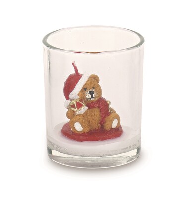Свеча Мишка в стекле 7,5 см TonoSUTono