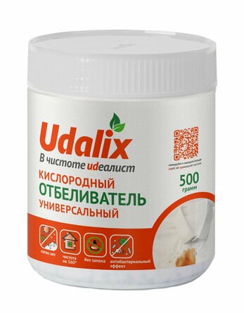 Отбеливатель универсальный на основе активного кислорода, 500 г Udalix
