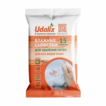 Влажные салфетки для удаления пятен, 15 шт Udalix