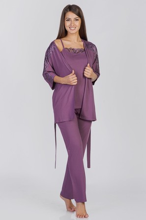 Комплект (халат с поясом, топ, брюки) Dianida