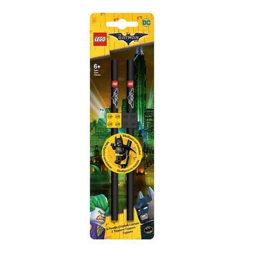 Набор карандашей (2 шт.) с насадками в форме кирпичика Lego Batman Movie