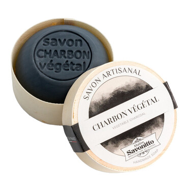 Мыло натуральное vegetal charcoal с маслом виноградной косточки 100 г Maitre Savonitto