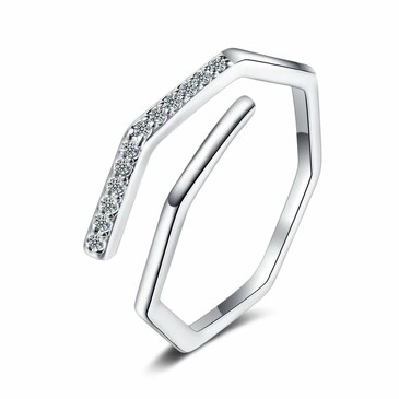 Безразмерное кольцо c посеребрением Iris Premium Jewelry