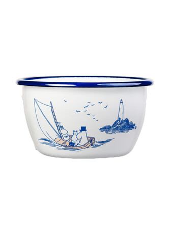 Пиала эмалированная Moomin Моряки White, 600 мл Muurla