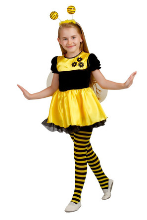 Карнавальный костюм Пчелка (ободок, платье, крылья, чулки) Elite Classic