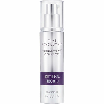 Сыворотка для лица с ретинолом Time Revolution Retinol 1000 Shot со спикулами, антивозрастная, 50 мл
 Missha