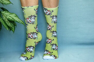Носки Коровка на лугу Cotton Print 