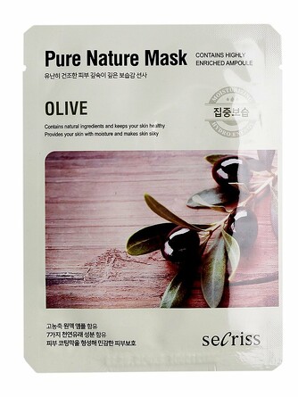 Маска для лица тканевая secriss pure nature-olive 25 мл Anskin