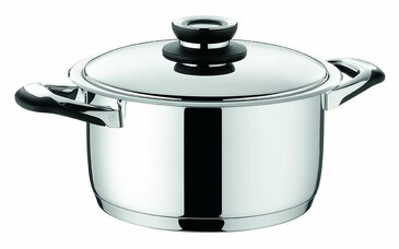 Кастрюля средняя с крышкой и термодатчиком, 28 см /10 л Silga