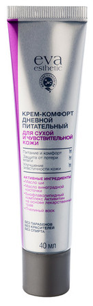 Крем-комфорт дневной для сухой и чувствительной кожи питательный, 40 мл,  Eva Esthetic