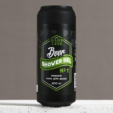 Пиво в круглом флаконе Beer shower gel, 400 мл Hard Line