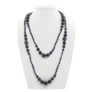 Бусы Равновесие аметист (Бразилия), длина 150 см Агат77