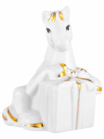 Фигурка декоративная Лошадь с подарком, 5,5x4,5x7 см Elan Gallery