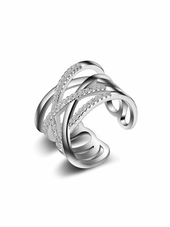 Кольцо безразмерное c посеребрением Iris Premium Jewelry