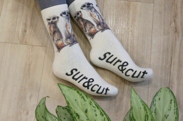 Шерстяные носки ®Mahra внутри с принтом Sur&Сut Шерстянки