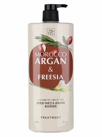 Маска для волос с марокканским аргановым маслом morocco argan&freesia treatment 1200 мл Mise en Scene