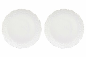 Набор тарелок для десертов 16 см  (2 пр.) Белый узор Elan Gallery