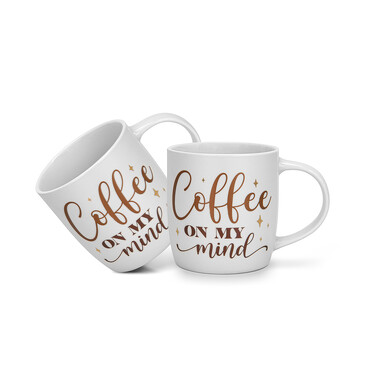 Набор кружек (2 шт.) 310 мл COFFEE ON MY MIND (фарфор) Fissman