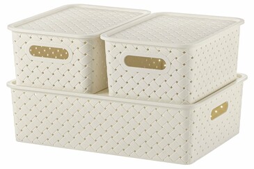 Набор корзинок с крышками Береста (3 л, 3 л, 7,5 л) EL Casa