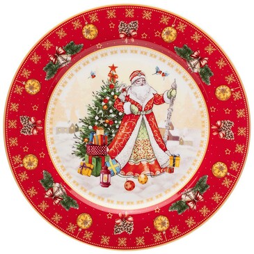 Тарелка закусочная Дед Мороз 21 см  Lefard
