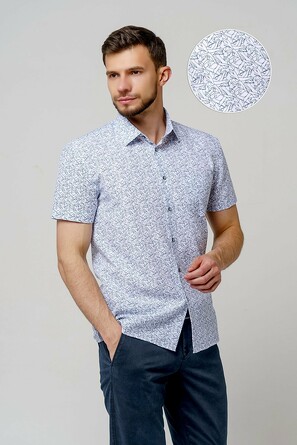 Рубашка классическая (classic fit) с коротким рукавом Nicolo Angi
