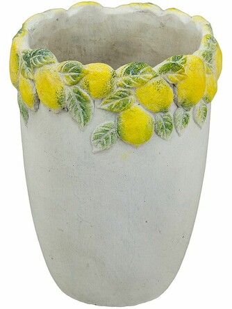 Кашпо с лимонами 17х17х23см Glasar