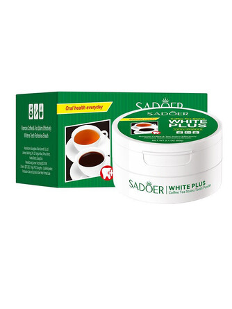 Порошок зубной отбеливающий для удаления налета от кофе и чая, 60 г Sadoer