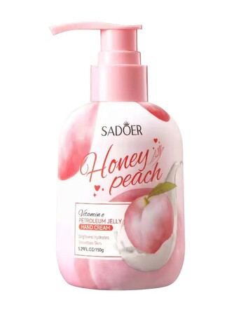 Крем для рук с медовым персиком и витамином Е, 150 г Sadoer