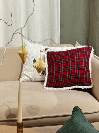 Подушка декоративная Новогодняя клетка  D'oliva&home