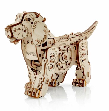 Конструктор деревянный 3D Механический щенок Puppy, 25,8х18,2х9,1 Eco Wood Art