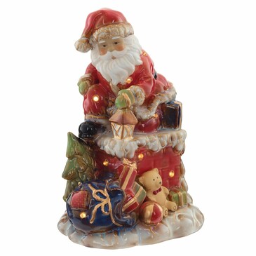 Фигурка декоративная с подсветкой Санта 19,5х16х29,5 см