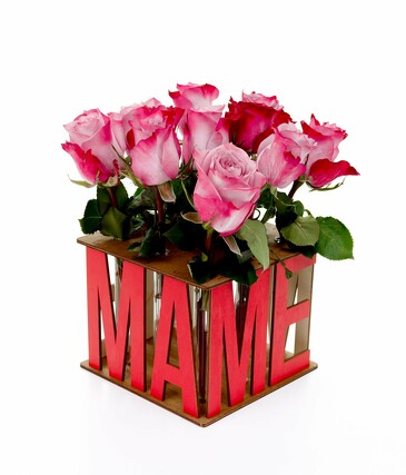 Сборная ваза для цветов с колбами Подарок маме, 19x19x15 Eco Wood Art