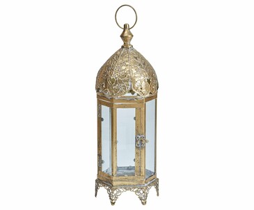 Подсвечник в виде фонаря Эфиопия 18х18х50 см Glasar