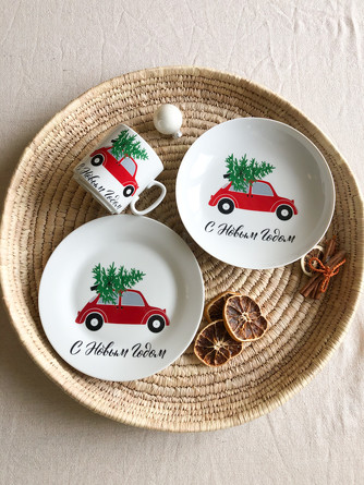 Набор посуды Christmas car (3 предмета) Сотвори Чудо