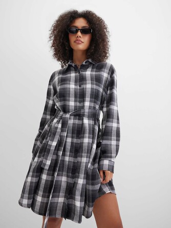 Платье-рубашка в клетку Barmariska