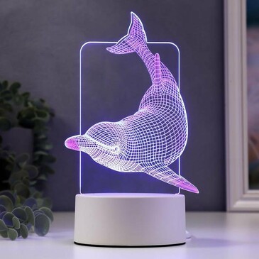 Светильник Большой дельфин LED RGB от сети Risalux