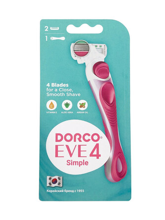 Станок для бритья Eve 4 Simple, 2 кассеты Dorco