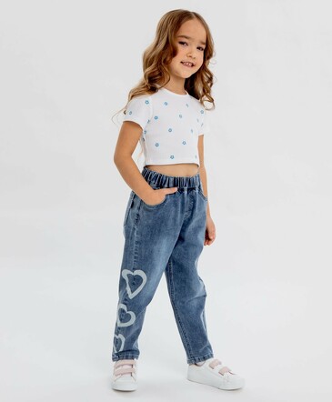 Брюки джинсовые (straight fit) Button Blue
