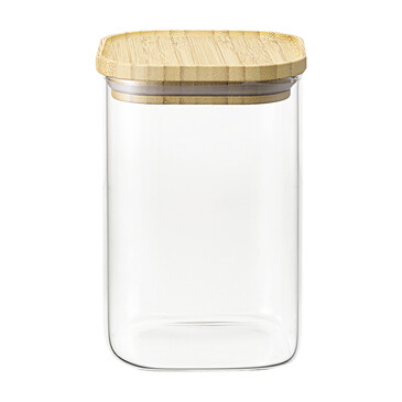 Банка для хранения квадратная Glass Bamboo 1,1 л Smart Solutions
