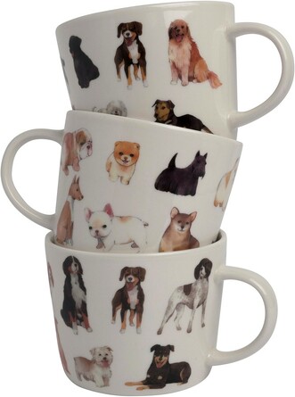 Набор кружек Floral Dogs Color (3 шт. по 320 мл) Laura Ashley