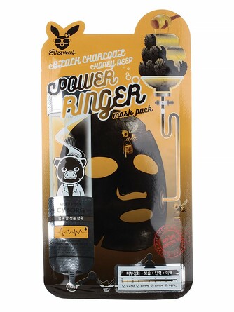 Маска на тканевой основе black chacoal honey deep power ringer 23 мл Elizavecca