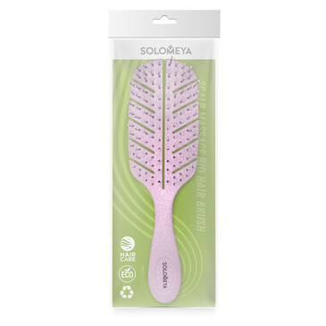 Массажная био- расческа для волос  Светло-розовая / Scalp massage bio hair brush Light pink, 1 шт, 1 шт.  Solomeya