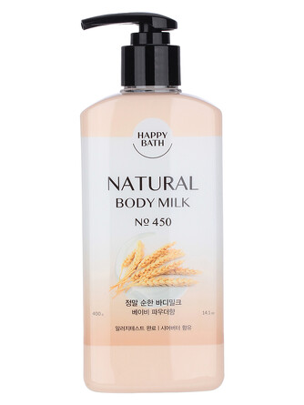 Лосьон для тела увлажняющий с рисовыми отрубями really smooth body lotion (baby powder) 400 мл HappyBath