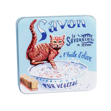 Набор мыла в металлической коробке (4 шт.). Рыжий кот, 400 гр. La Savonnerie de Nyons