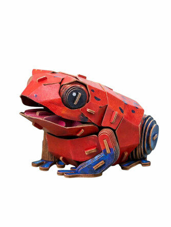 Пазл-3D Лягушка (127 деталей, 7+) 16,5x2,8x9,5 см Makebug