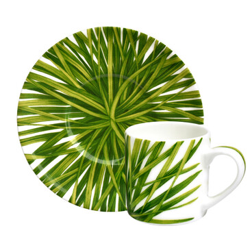 Чашка с блюдцем кофейная 100 мл Life in green  Taitu