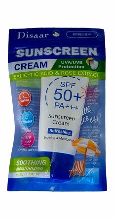 Крем для лица солнцезащитный антивозрастной с салициловой кислотой и экстрактом розы SPF50+, 50 г Disaar