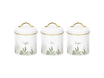 Набор банок для сыпучих продуктов Tea, coffee, sugar (3 шт.), 1,1 л Elan Gallery