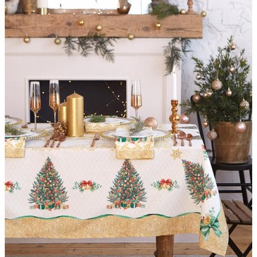 Набор столовый Golden Christmas (скатерть и салфетки) Этель